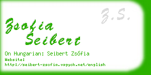 zsofia seibert business card